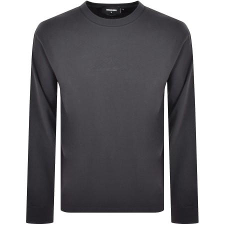 DSQUARED2 Logo Long Sleeve T Shirt Grey | Mainline Menswear us